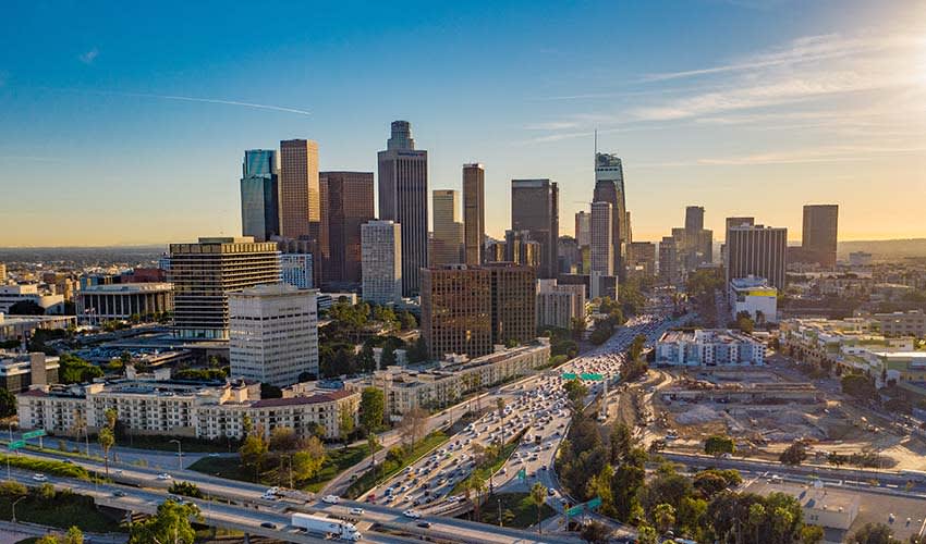 Los Angeles skyline, California