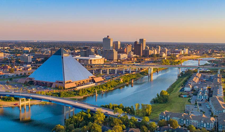 Memphis skyline, Tennessee