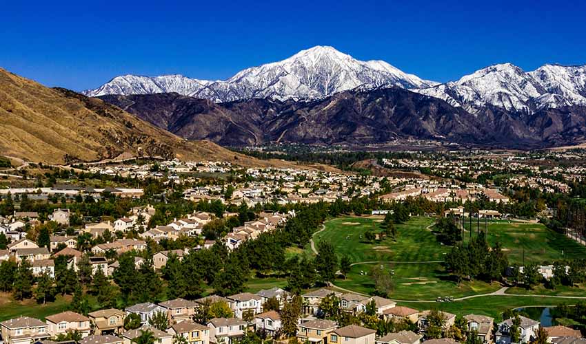 Yucaipa skyline, California